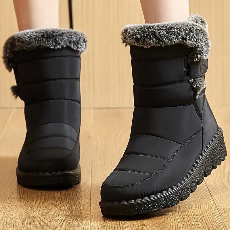 Women Boots Women Snow Boots With Heels Winter Shoes Women 2025 Femme Platform Winter Boots Female