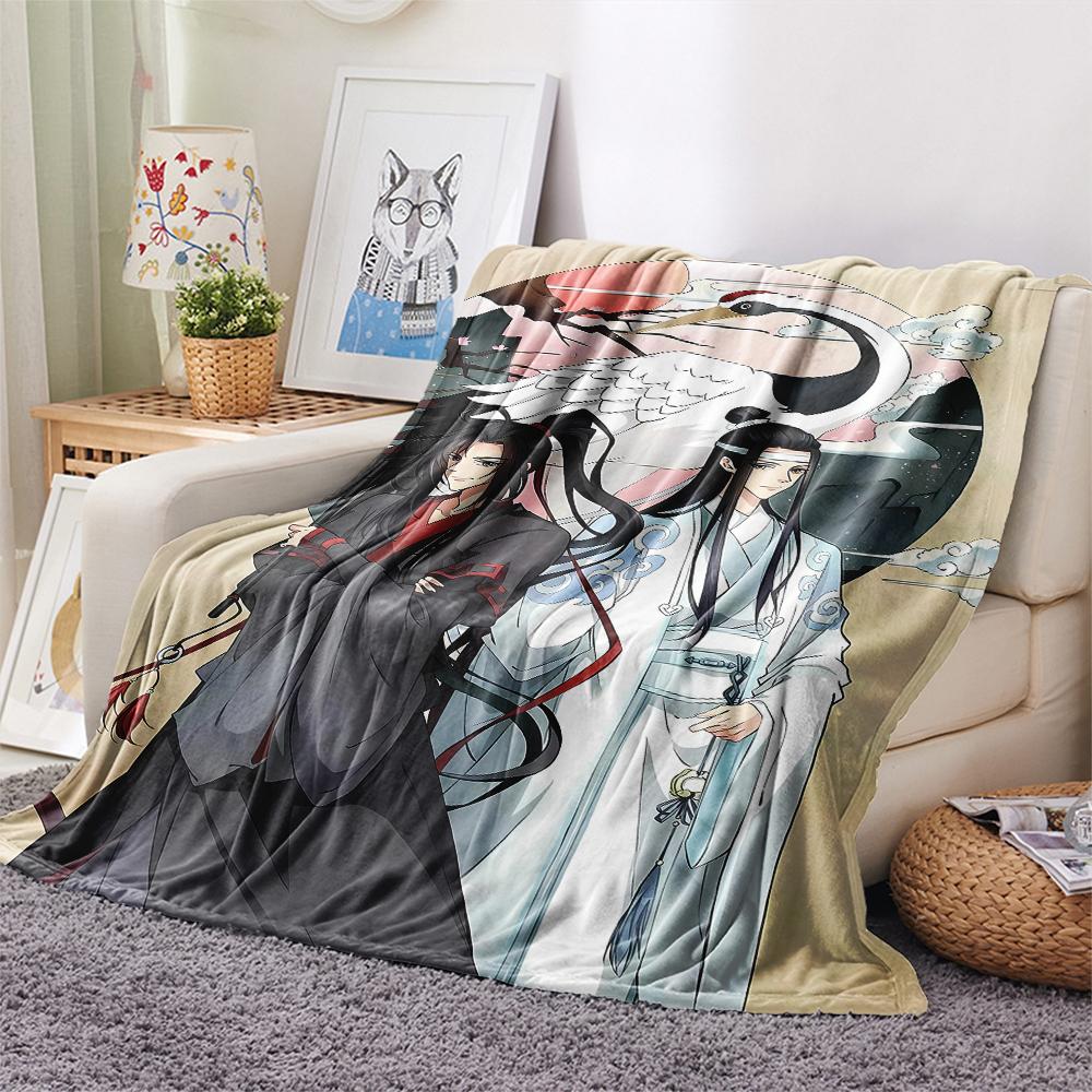 1 ST Grandmaster of Demonic Print Flanellen Deken, Hoge Kwaliteit Alle Seizoenen, Woondecoratie, Warmte en Comfort, Perfect voor Kerstcadeaus