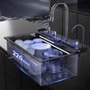 Lavello da Cucina Whale in Acciaio Inossidabile 304 a Doppia Cascata con Display Digitale a 5 Pulsanti