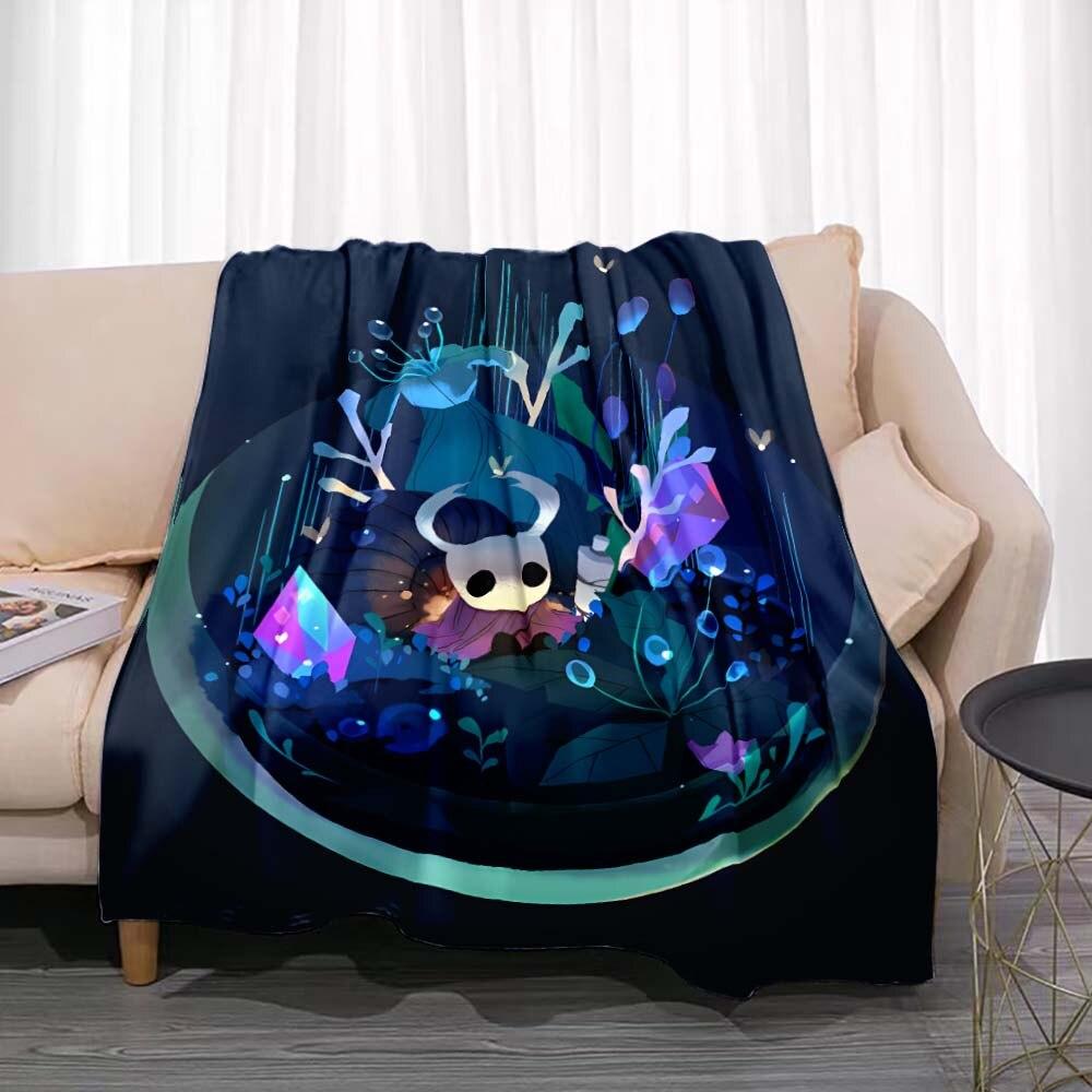 Hollow Knight deka Herní flanel Novinka Hřejivý flanel z mikrovlákna Odolný pro děti i dospělé Cestovní přehoz na pohovku