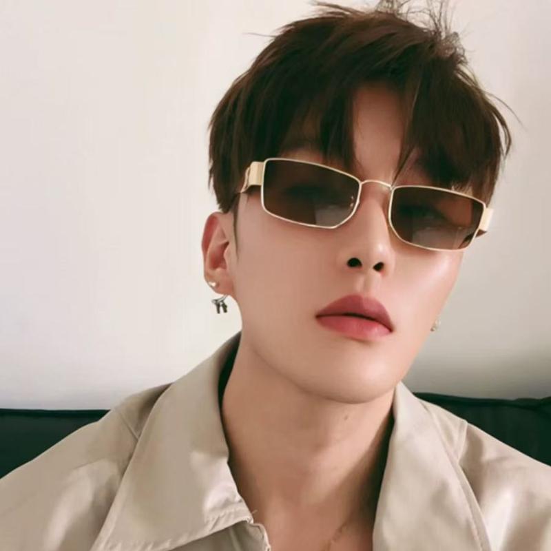 New Retro Sunglasses Women Fashion Polygonal Metal Frame Sunglasses Men Luxury Brand Designer Decorative Sun Glasses Uv400