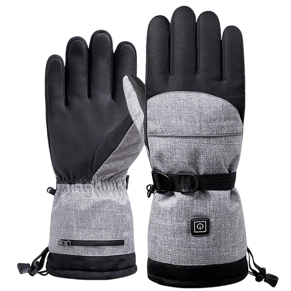 1Pair Heated Gloves Thermal Electric Winter Heating Gloves 5000mAh Battery Waterproof for Outdoor Climbing Hiking Skiing Cycling