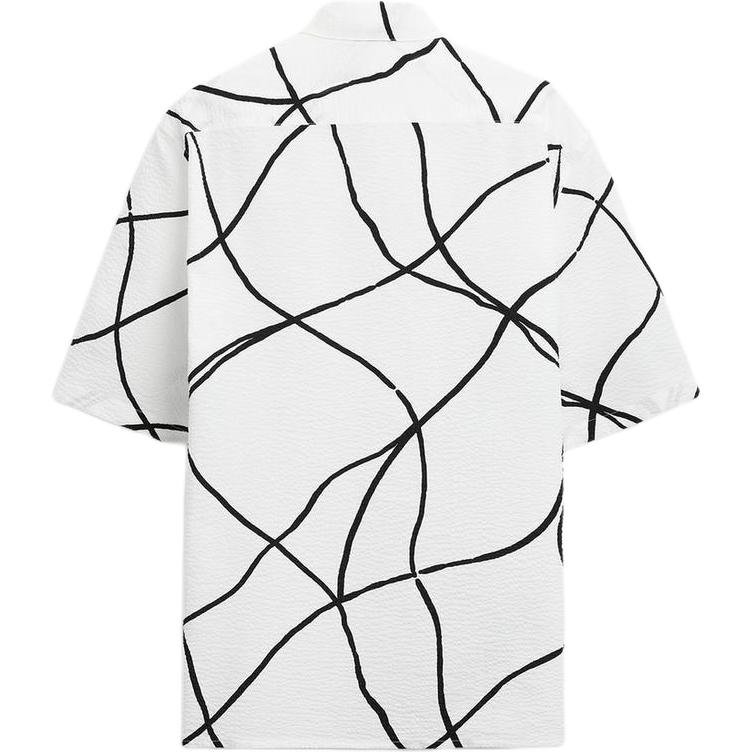 Zara Abstract Minimalist Loose Short Sleeve Shirt Men shirts 7380574-020