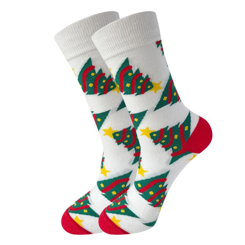 

Носки на рождественскую тематику с красочными принтами, милые мультяшные, из приятного к коже полиэфирного волокна, дышащие и удобные