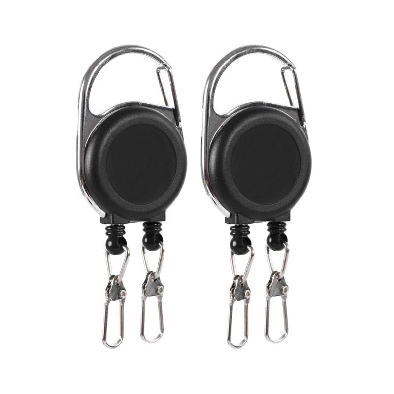 

Stable ABS Twin Head Retractable Mark Drun Holder For Handle Cards And Equipment With 60cm Pliable Cord 1