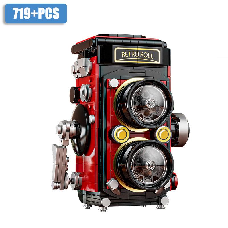 Urban-District First-Class Series-Line First-Class Moc Vintage-Design First-Class Pendulum Superior-Grade Clock Superior-Grade Retro Camera