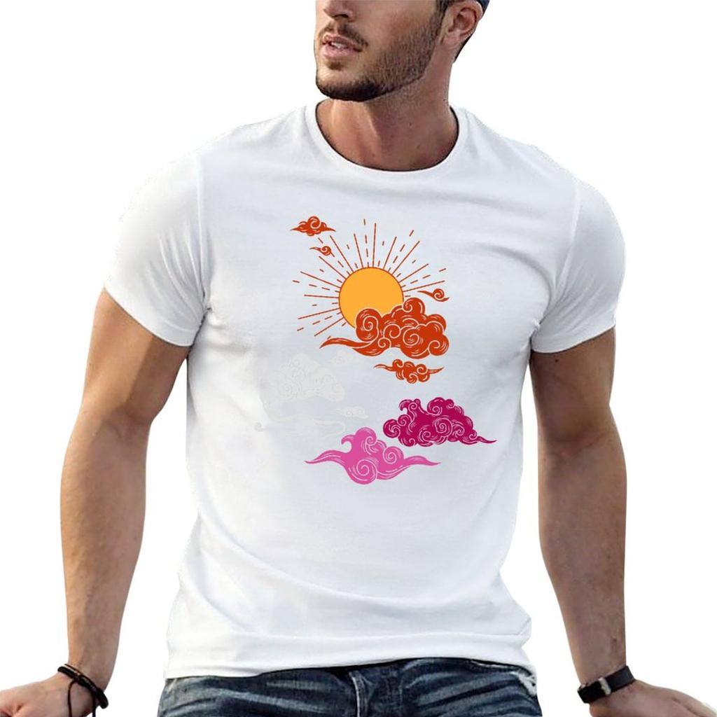 Suns And Clouds Lesbian Pride TShirt Graphics Shirts Graphic Tees Unisexs Graphic TShirts Funny