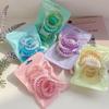6pcs Set Telephone Cord Scrunchies Spiral Hair Ties Star Spot Glitter Printing Elastic Hair Band Girls Women Hair Accessories