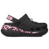 Crocs Classic Crush Puffs Sweetheart Leopard Print Sweet Cool Hot Girl Splashed Ink Hole Shoes Unisex Same Black Pink