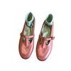 Sheepskin Version~ Leather Loafers Women's Low Heel Inner Height Increase One Pedal T-button Small Leather Shoes Retro Comfortable Single Shoes Women