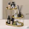 Bathroom Storage Tray Triple Tier Iron Glass Organizer Countertop Shelf for Bathroom Accessories Home Decor