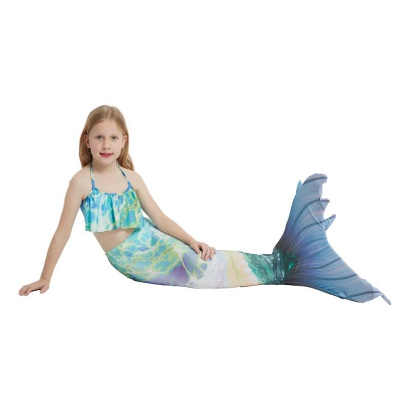 Mermaid Tail Swimsuit Kids Teens Adults Unisex Cosplay Costume Swimming Pool Beach Vacation Photo Shoot