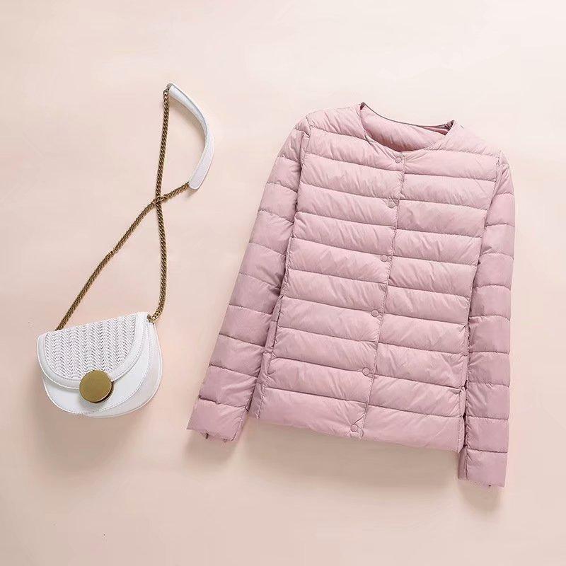 Winter Womens Down Jacket Ultra Light Duck Down Coat Short Autumn Slim Short Puffer Jacket