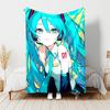 1pc Blanket Hatsune Miku Print Design, Lightweight Blanket for Sofa, Bed- Soft &Warm, Gift for All Seasons like Christmas, Halloween