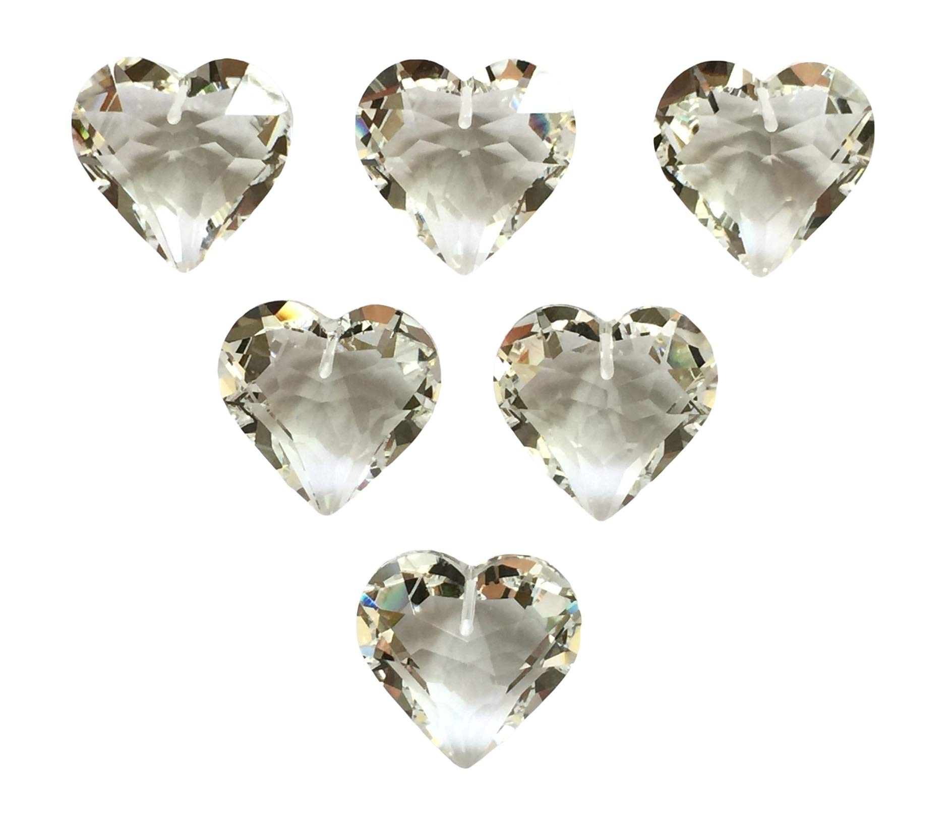 

Heart-Shaped Suncatcher Parts, Crystal, Colorful, Rainbow, 30mm, 45mm, Interior (30mm, Clear)