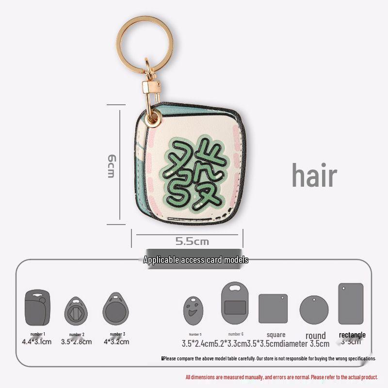 Mahjong Tile Prosperity Keychain Ring for Men & Women – Cute Bag Decoration, Stylish Chain Pendant, Trendy Creative Gift
