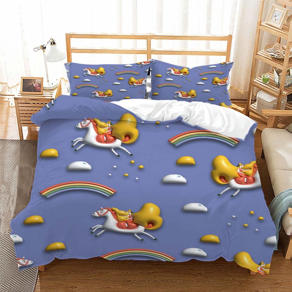Cartoon Three-Dimensional Series Digital Printing Three-Piece Bedding Kit Bedding Kit