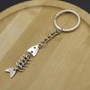 Elegant Fishbone Keychain Charm Pendant with Polished Fashion Accessory Portable for Comfortable Grip and Durability
