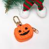 Small Coin Purse Keychain for Women Pumpkin Spiders Web Coin Pouch with Keychain Bag Charms Accessories Gift for Womens