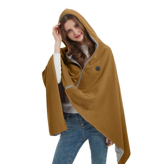 Heated Shawl Wrap USB Powered Heating Scarf Women Electric Blanket Portable Wireless Heated Blanket Bag with 3 Heat Settings