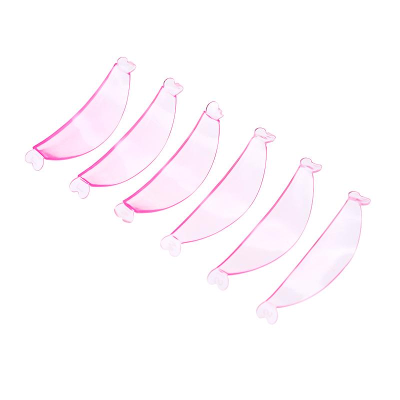 New 6 Pairs Pink Eyelash Extension Silicone Pads Crescent-shaped Self-adhesive Lash Lift Perm Pad Grafting Lashes Makeup Tools