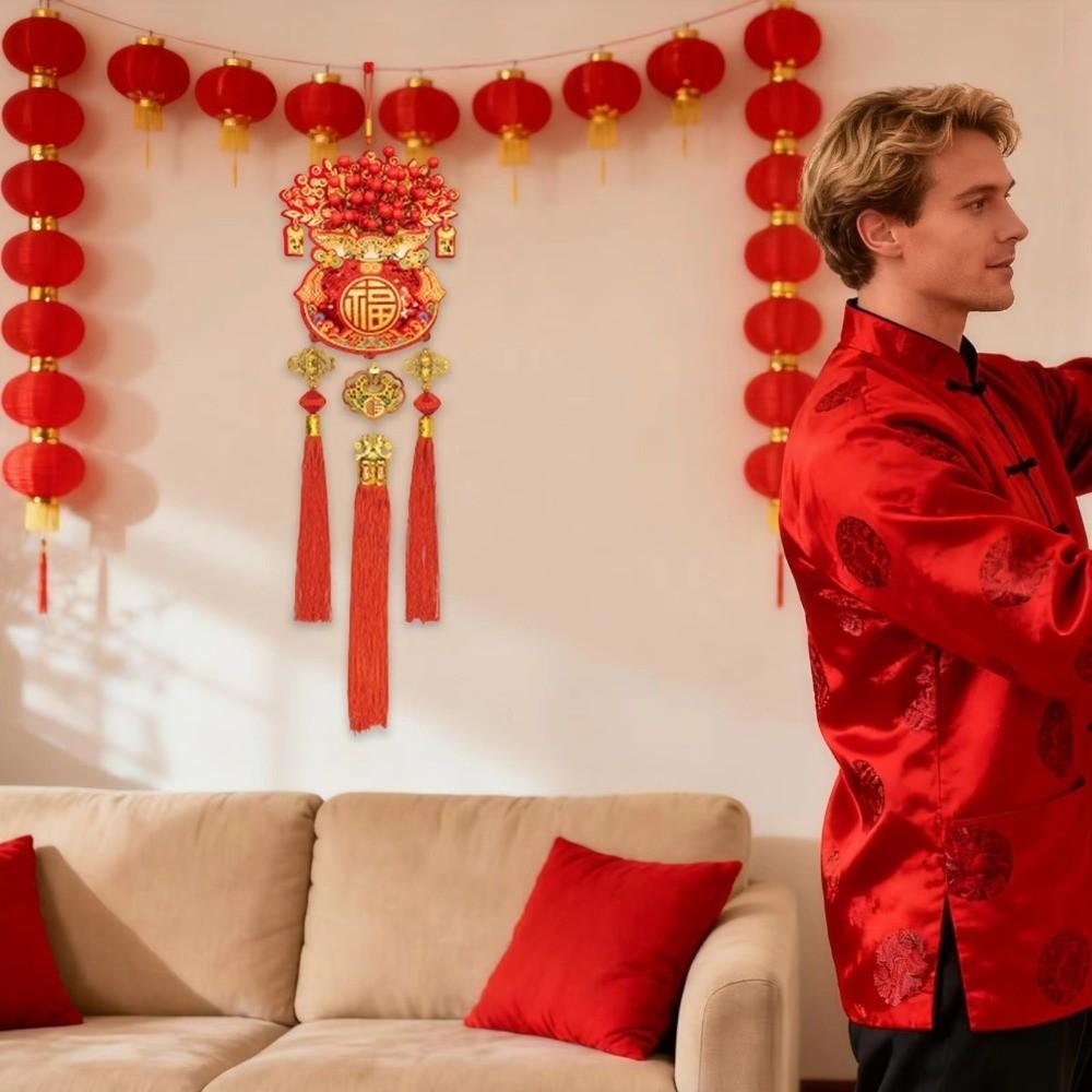 Glückstaschenform Chinesische Neujahrsdekoration Traditionelle Glitzer-Pailletten Frühlingsfest-Anhänger Kreativ Dreidimensional