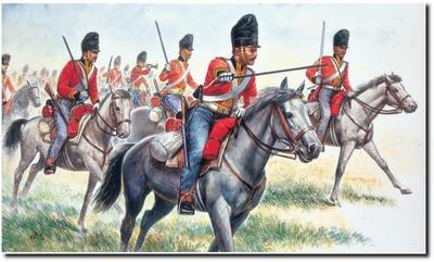 Platz Italeri 1/72 Scale Historic Figure Napoleonic Wars British Heavy Cavalry Scott Grey Plastic Model IT6001 (Human)