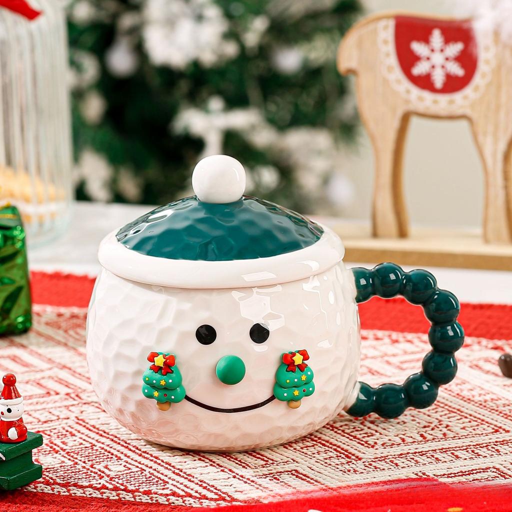 Kreatywny Świąteczny Kubek Ceramiczny Kubek Bałwana Świąteczny Kubek do Picia Kubek do Kawy Osobowość