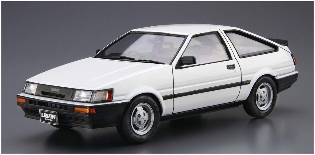 Aoshima Bunka Kyozai Scale The Model Car Series 85 Toyota AE85 Corolla Levin 1500SR 1985 Plastic Model 1/24 No.