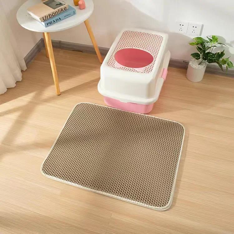 Kattesandmatte Dobbelt lag Vanntett Kjæledyr Kattesandkassematte Sklisikker Sand Kattematte Vaskbar Madrass Rengjøringsmatte Produkter