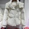 Women's Short White Duck Down Jacket - Korean Style, Wash-Free, Warm & Thick for Winter