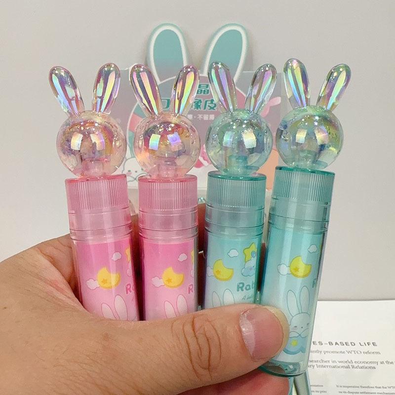 1 kus roztomilý kawaii krystalový králík rtěnka guma papírnictví školní kancelářské potřeby kreativní novinka tužka guma novinka hezká