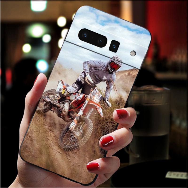 Moto Cross Motorcycle Sports Phone Case for Google Pixel 7 Pro 7 6A 6 Pro 5A 4A 3A Pixel 4 XL Pixel 5 6 4 3 XL 3A XL 2 XL Funda