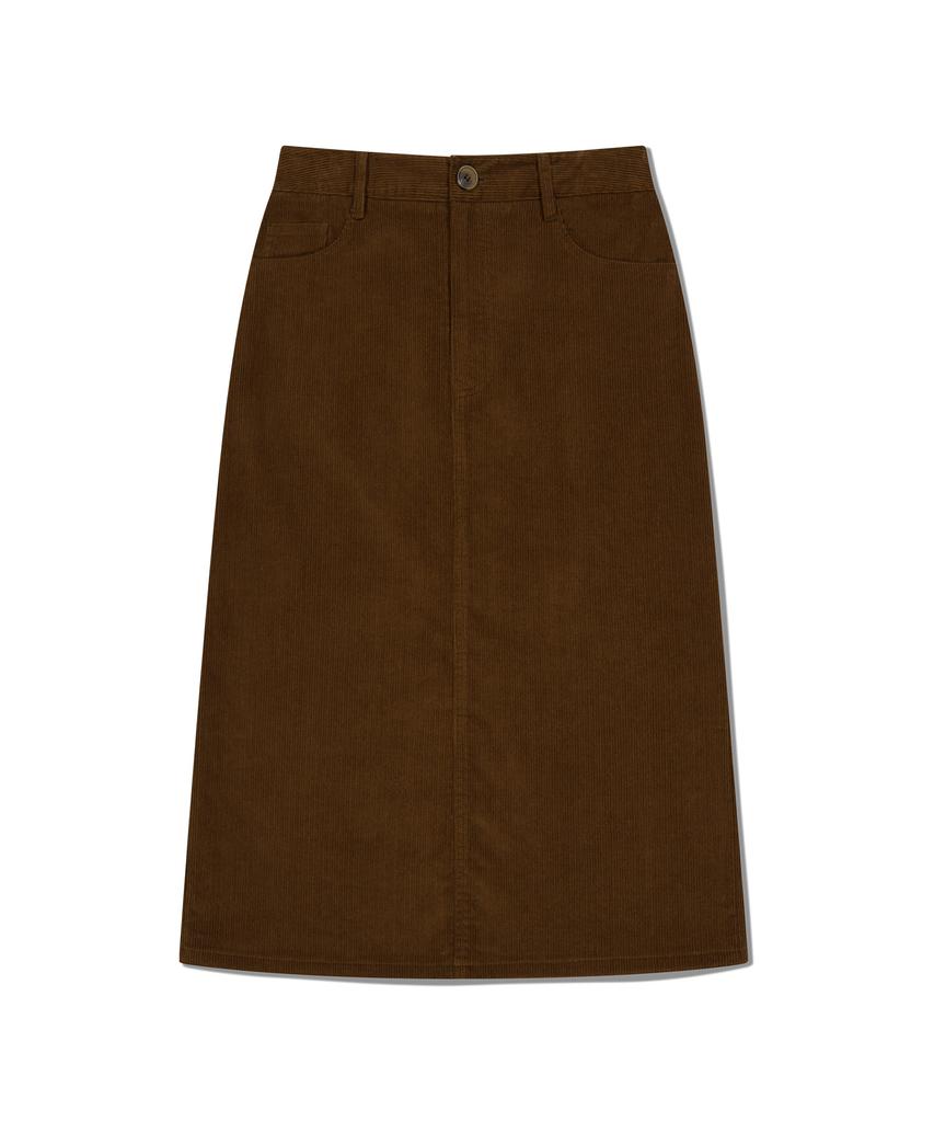 Malittepeulangsowajeobeo W Classic Corduroy Midi Skirt Brown
