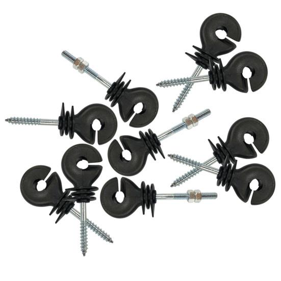 10 Stück Isoliernägel, tragbar, mit Gewindebohrer, sonnenbeständig, feste Leitung, ABS, hohe Festigkeit, Zaunisolatoren, Weide