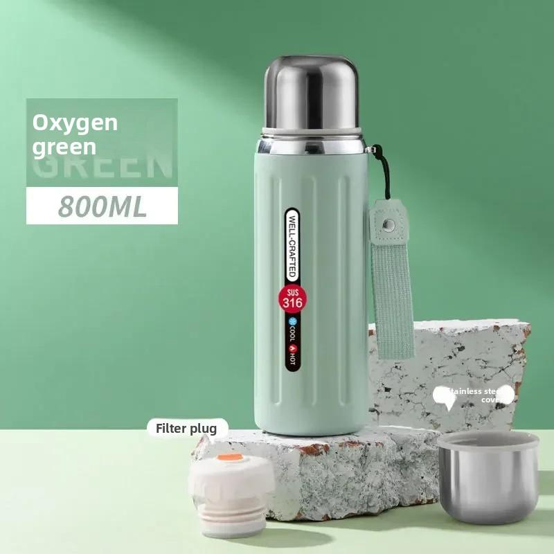 New 800ml Vacuum Flask Insulated Water Bottles Travel Thermal Cups for Hot and Cold Beverage Summer Winter Drinkware Gifts