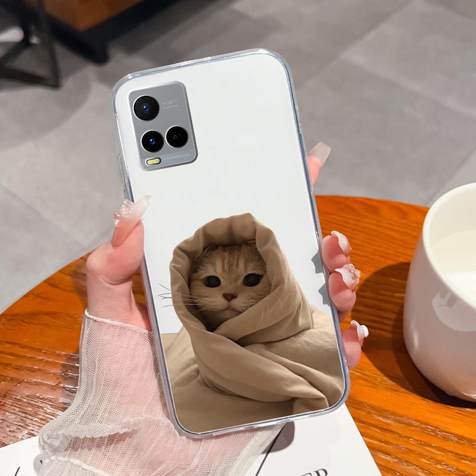 For Vivo Y21 Y21S Y21T Y21A Y21E Y21G Phone Case Painted Flowers Soft Clear TPU Silicone Funda For Vivo Y 21 Lightweight Bumper