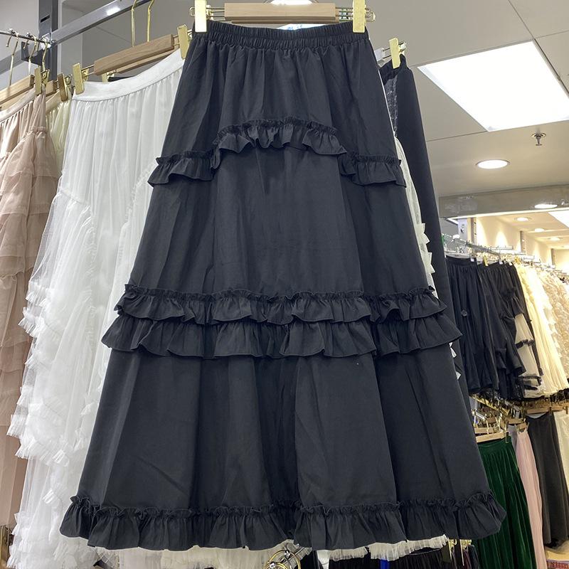 

Новое длинное платье с оборками и листьями, сшитое из торта, белое, с высокой талией и тонкой юбкой, платье для выпускного вечера, студенческая юбка one size fits all