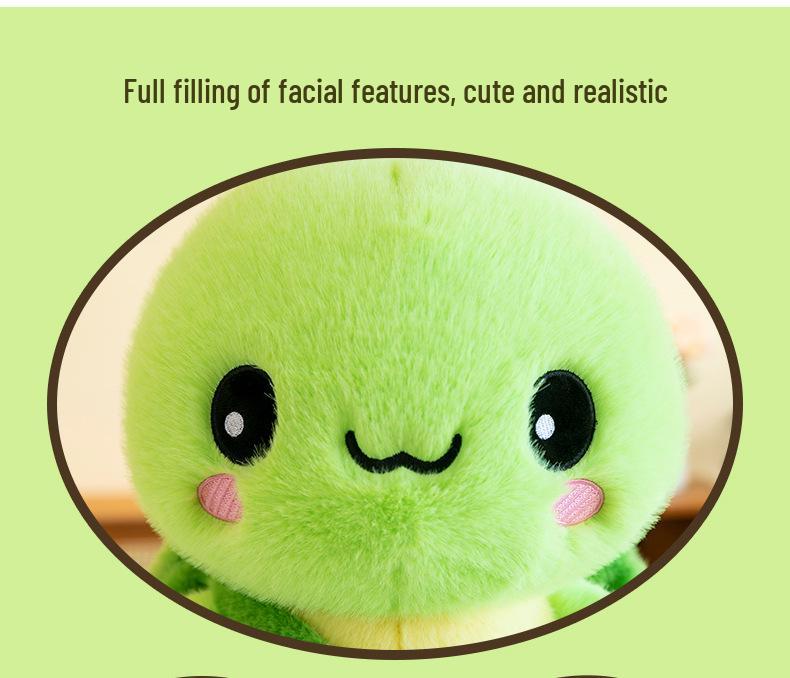 Adorable Green Apple Turtle Plush Backpack & Figurine