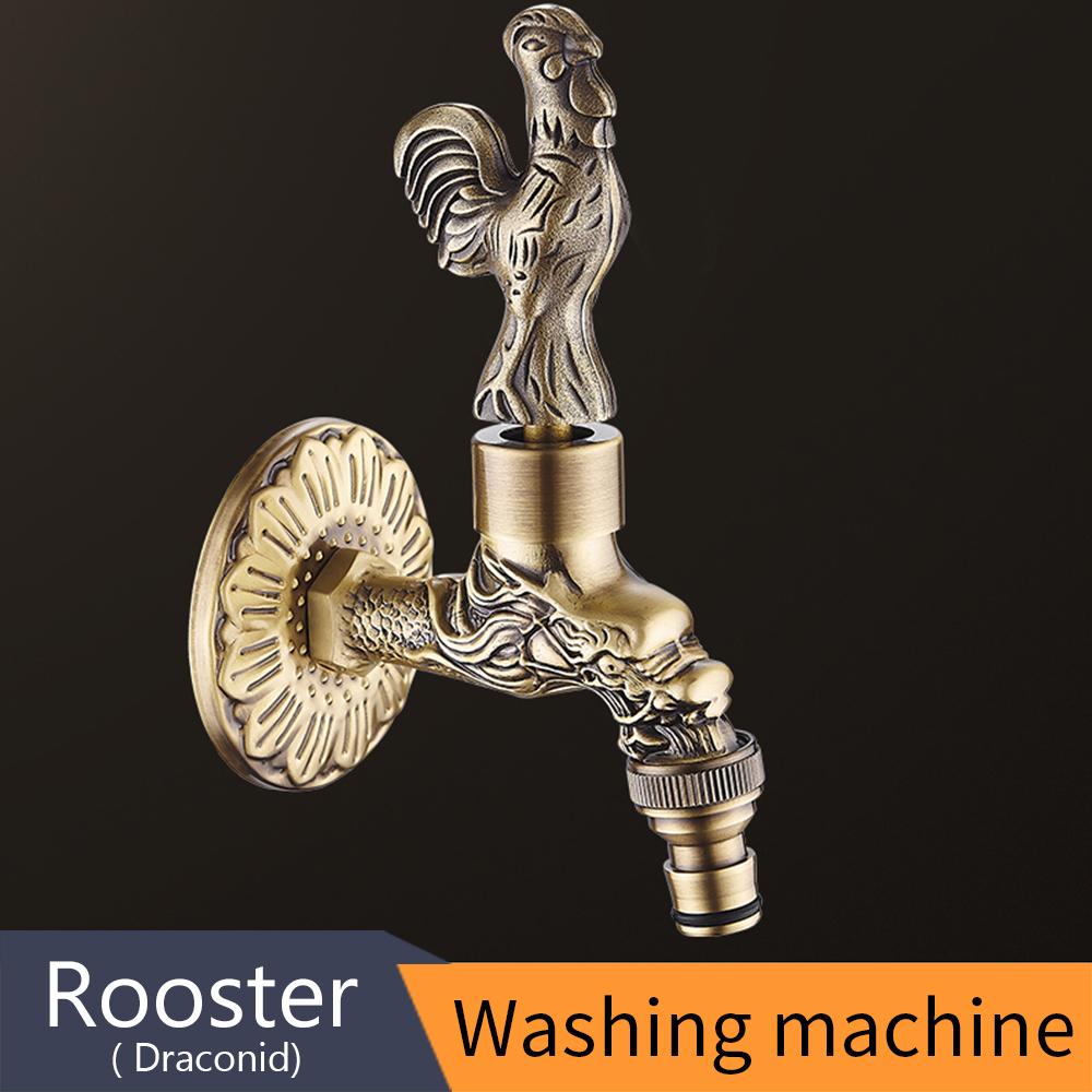 Bidcock Faucet Antique Bronze Dragon Carved Tap Bathroom Mop Faucet Washing Machine Faucet Outdoor Faucet For Garden 811573