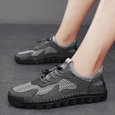 Summer New Mesh Breathable Sandals for Men Casual Sports Shoes Comfortable Walking Mens Sneakers Breathable Top Layer Leather