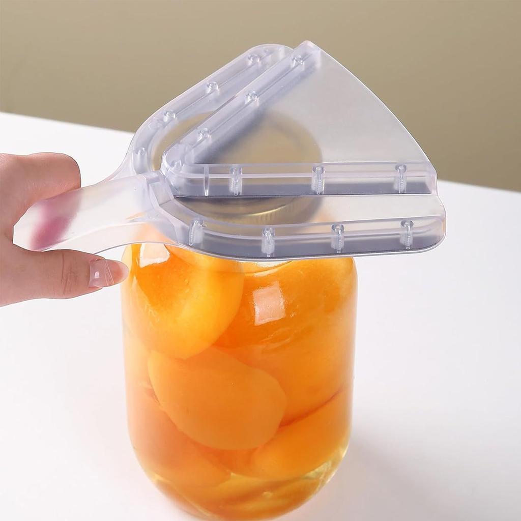 Jar Opener for Weak Hand Easy Twist Off Bottle Caps Can Opener Kitchen Gadgets for Women Men Fanshaped Dual Stainless Steel Teeth Adjustable