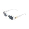 Occhiali da Sole Ovali con Logo Occhiali da Sole Donna Bianco SMU06ZE142F05S0C050