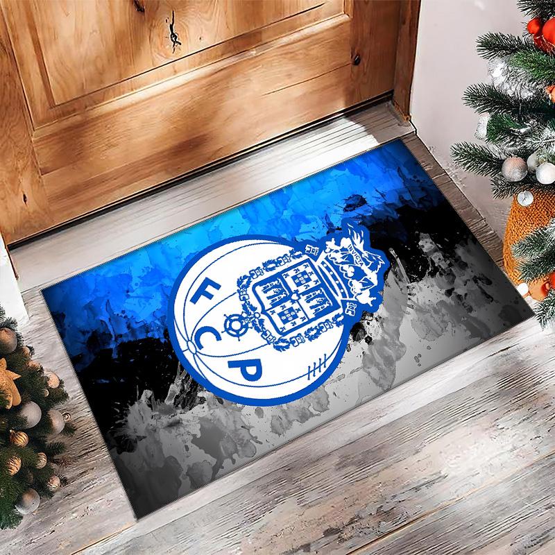 FC Porto Printed Flannel Area Rug Non Slip Soft Polyester Floor Carpet Indoor Decor Mat for Bedroom Living Room Sofa