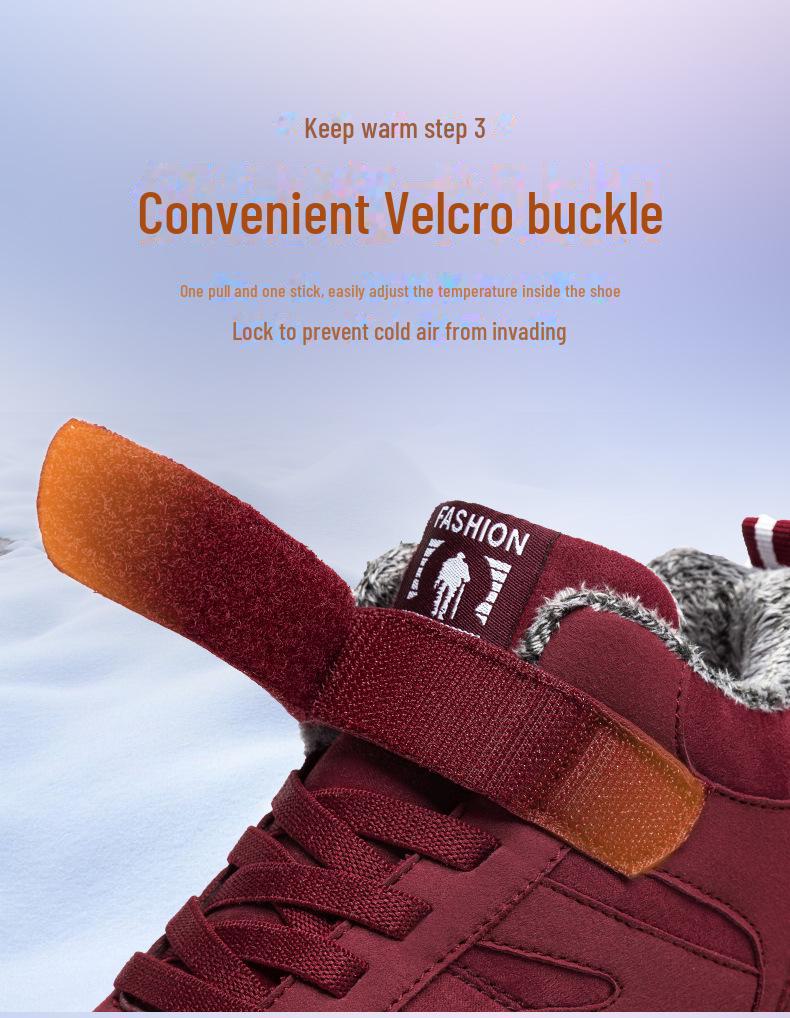 Unisexové teplé protiskluzové vycházkové boty pro seniory - Velké velikosti, Plus samet a bavlna, Podzim/Zima