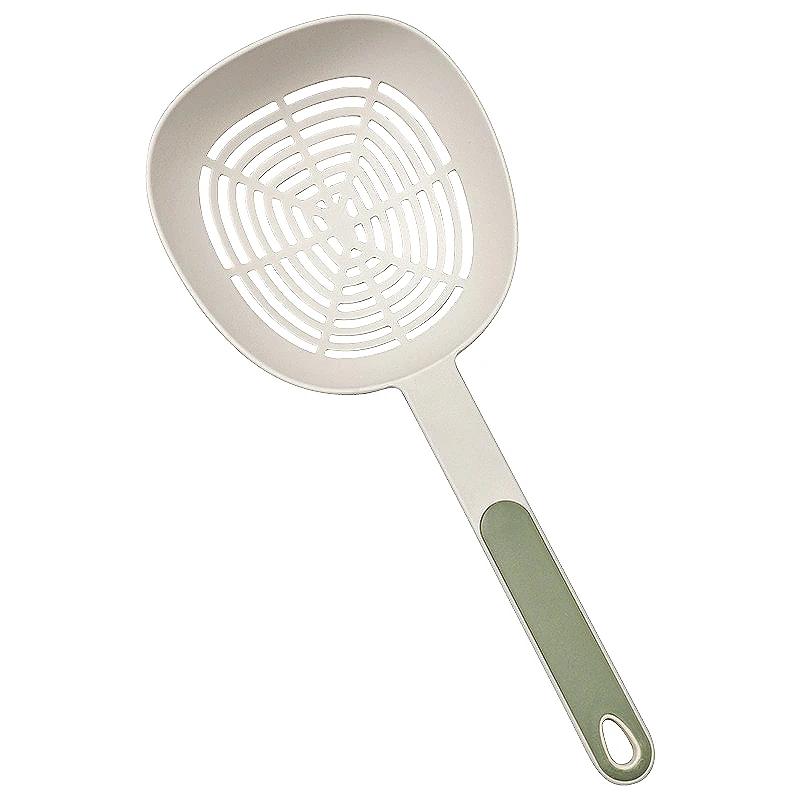 

Kitchen Colander Food Grade High Temperature Resistant Long Handle Non-slip Pasta Spoon Dumpling Food Filter Kitchen Drain Spoon светло-зеленый