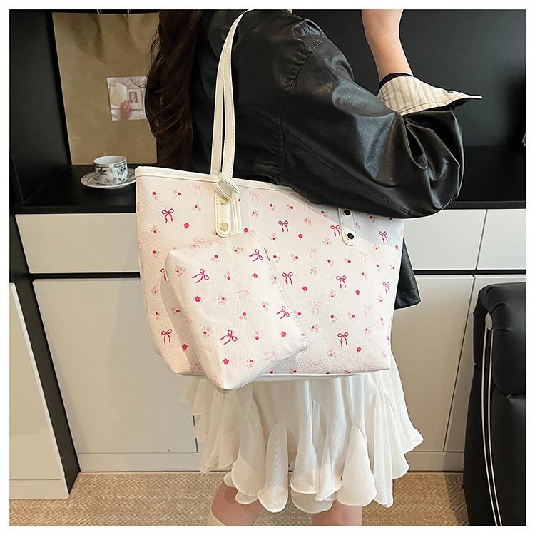 Street Style Large Capacity Pu Tote Bag For Daily Use Womens Shoulder Handbag