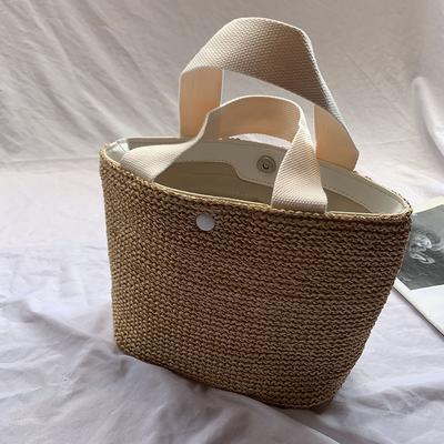 Été nouveau sac de plage pour femmes vacances polyvalent panier à légumes sac tissé sac à main pour femmes sac en paille pour femmes