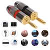 24K Gold plated Pure Copper Banana Head Plug Audio Speaker Cable Connector