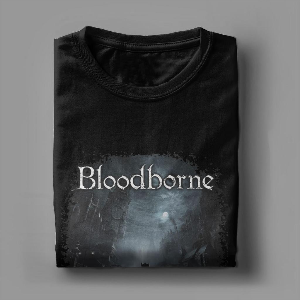 Men's T-Shirts Bloodborne Dark Souls Novelty 100% Cotton Tee Shirt Short Sleeve  T Shirt Round Collar Clothes Big Size